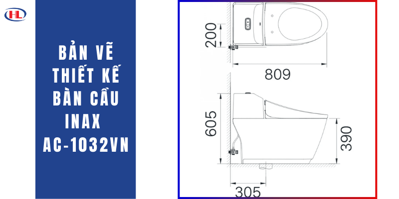 Bản Vẽ Thiết Kế Bàn Cầu INAX AC-1032VN