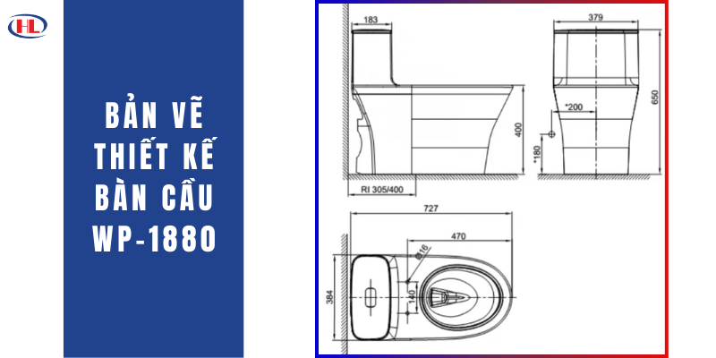 Bản Vẽ Thiết Kế Bàn Cầu WP-1880