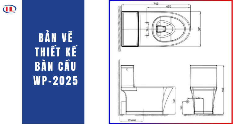 Bản Vẽ Thiết Kế Bàn Cầu WP-2025