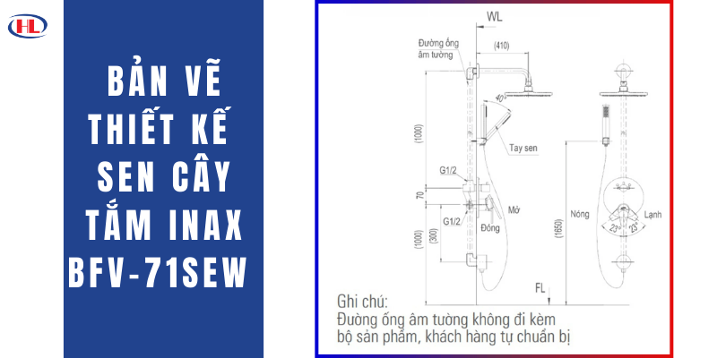 Bản Vẽ Thiết Kế Sen Cây Tắm INAX BFV-71SEW