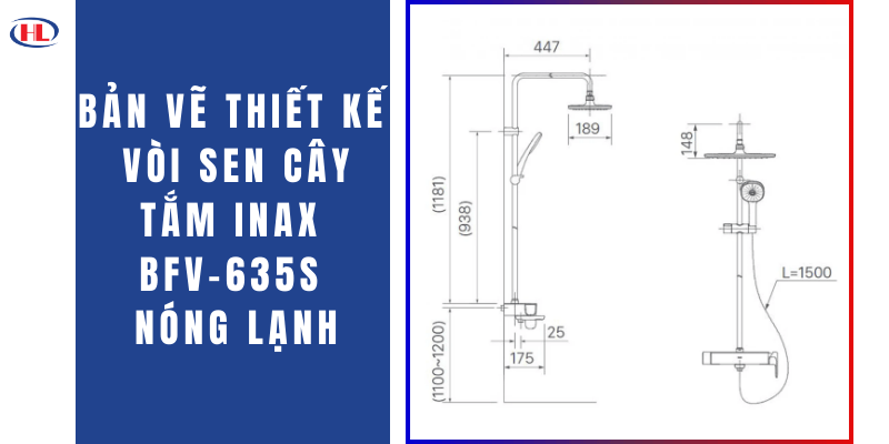 Bản Vẽ Thiết Kế Vòi Sen Cây Tắm BFV-635S