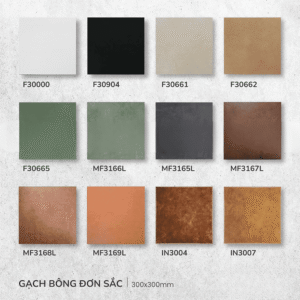 Bộ sưu tập gạch bông đơn sắc