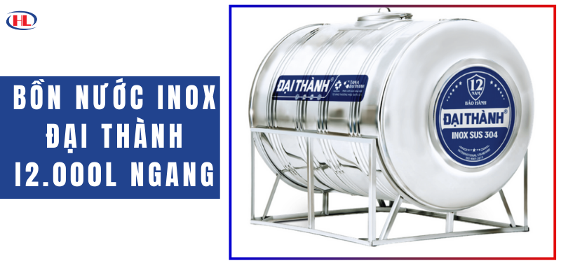 Bồn nước Inox Đại Thành I2.000L Ngang