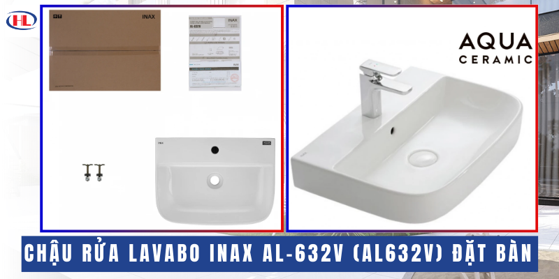 Chậu Rửa Lavabo Inax AL-632V (AL632V) Đặt Bàn