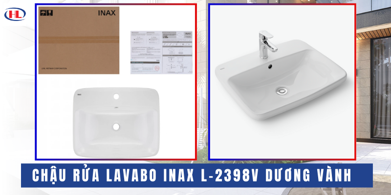 Chậu Rửa Lavabo Inax L-2398V (L2398V) Dương Vành