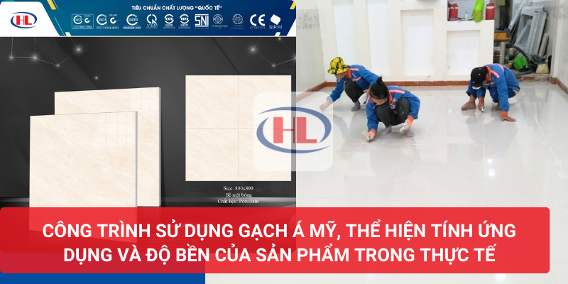 Công trình sử dụng gạch Á Mỹ, thể hiện tính ứng dụng và độ bền của sản phẩm trong thực tế