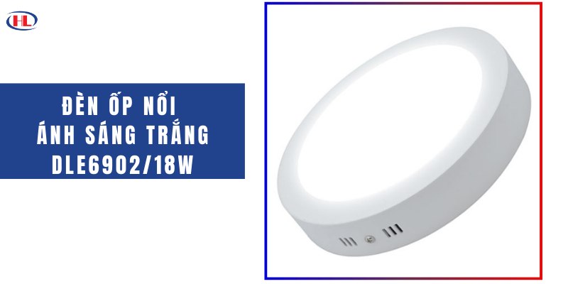 Đèn Ốp Nổi Ánh Sáng Trắng DLE690218W