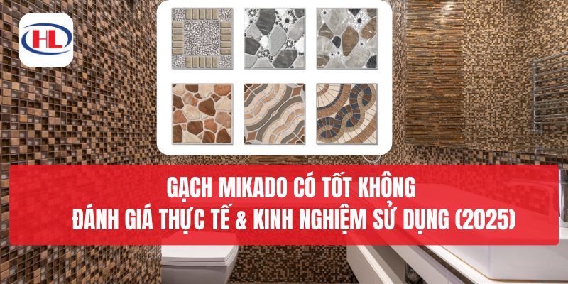 Gạch Mikado với bề mặt hoàn thiện tỉ mỉ, họa tiết sắc nét, màu sắc sống động