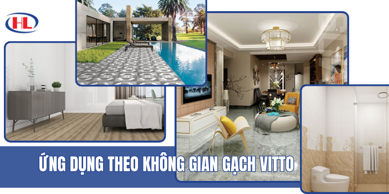 Ứng dụng theo không gian gạch Vitto